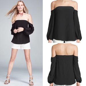 Theory Laureema Silk Off The Shoulder Top 0 New